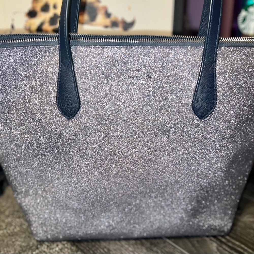 Kate Spade ♠️ Navy Glitter Joeley Tote Bag